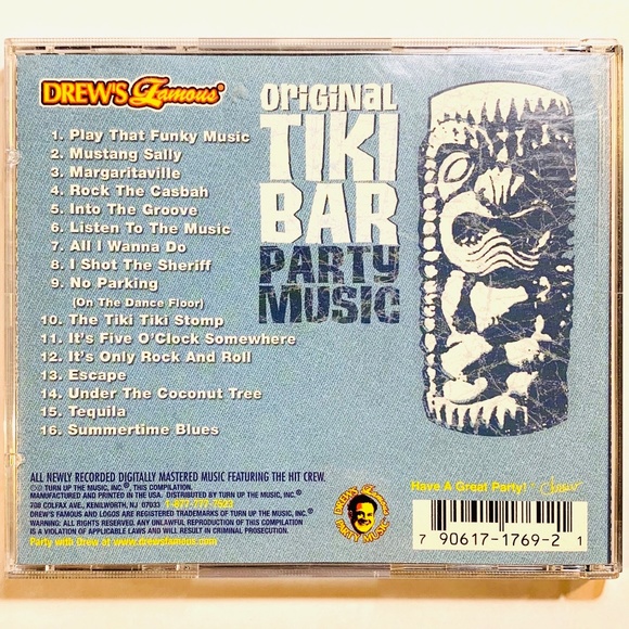 Drew's Famous Original Tiki Bar Party Music CD 2005 UPC 790617176921 - Picture 4 of 4
